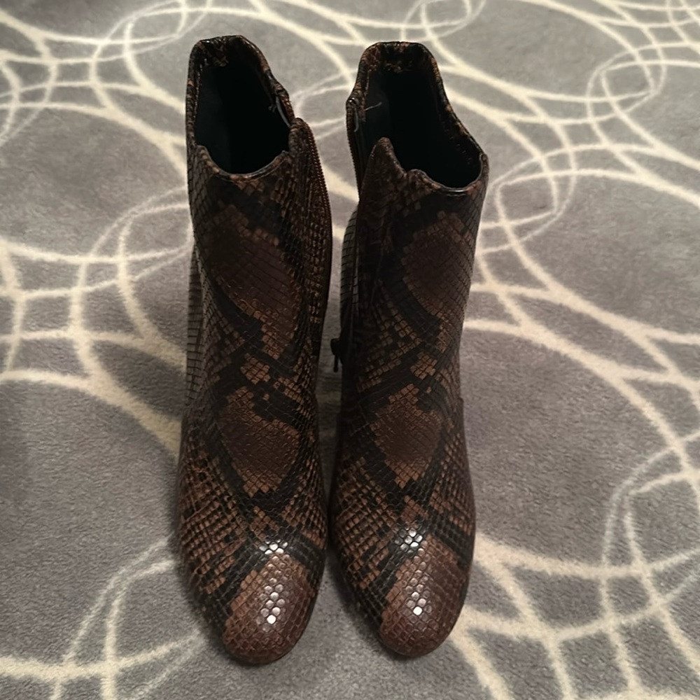 Snake skin booties